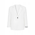 Mens White Suit With Embroidered Tailoring