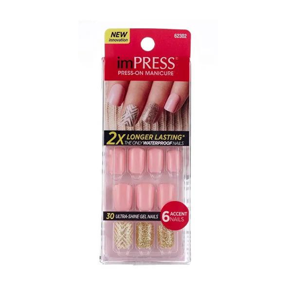 impress Adhesive False Nails: Symphony BIPA010C - Get Instant, Trendy, Long-Lasting Manicures with Easy Stick On Application