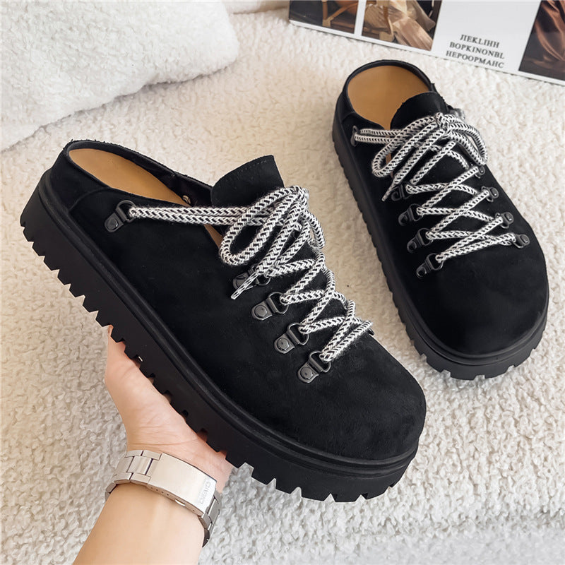 Summer Outdoor Office Lazy Slip-on Closed-toe Slippers