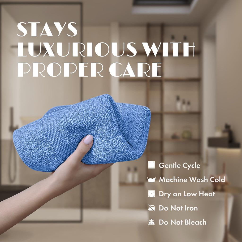 Light Blue Washcloths Set 12 Pack for Body Face Towel 12x12 Inch Cotton Wash Cloths Bulk  Spa Fingertip Wash Clothes Soft Absorbent Gym Towels