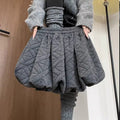 Sophisticated Textured Houndstooth Bloom Casual Pants
