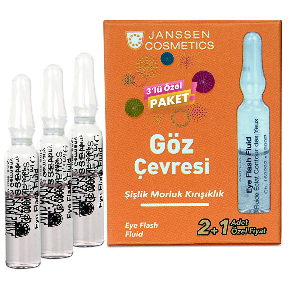 Janssen Cosmetics Anti-Wrinkle Eye Serum Ampoules - Anti-Aging Skincare with Peptide Complex & Hyaluronic Acid