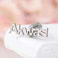 Stainless Steel Name Earrings Initials Buttons