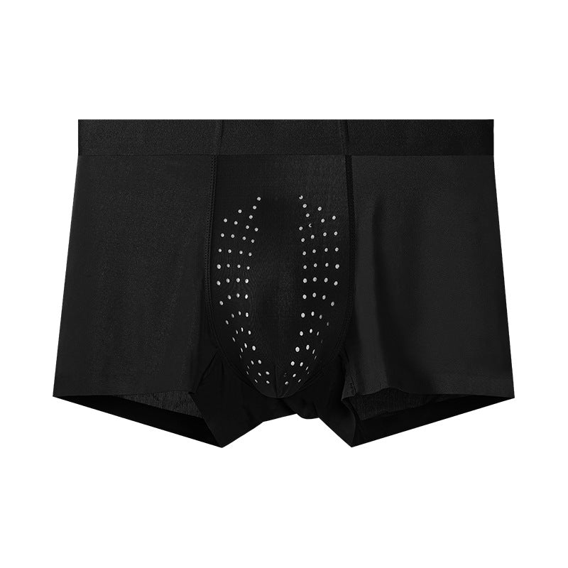 Mens Breathable Summer Thin Boxer Briefs Seamless Boxer Style