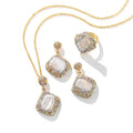 Personality Niche Design Necklace Earring Ring Set