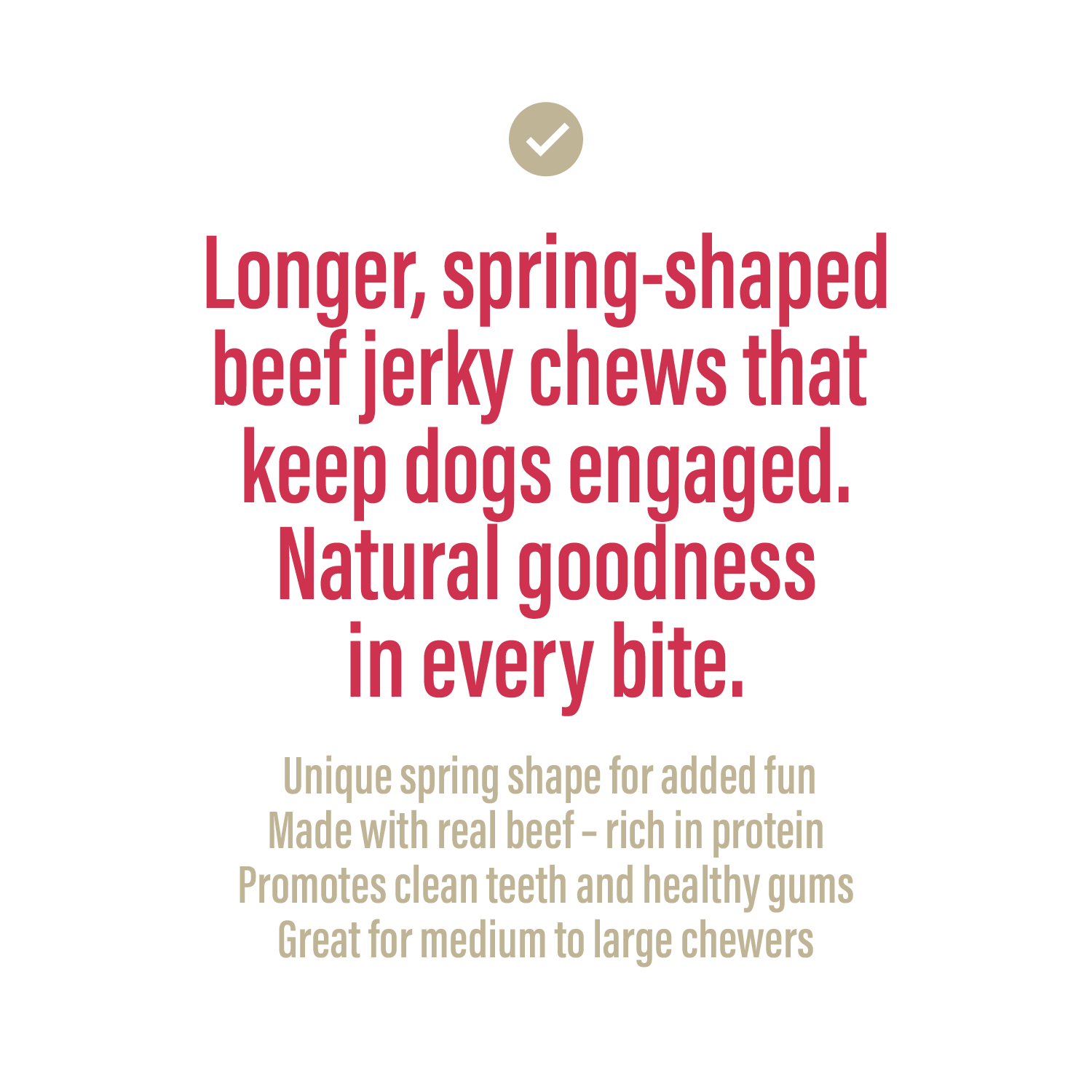 Beef Jerky Spring Sticks for Dogs – 7-8" (12 Count)