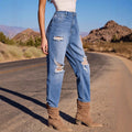 Elastic Washed Jeans From Europe And The US