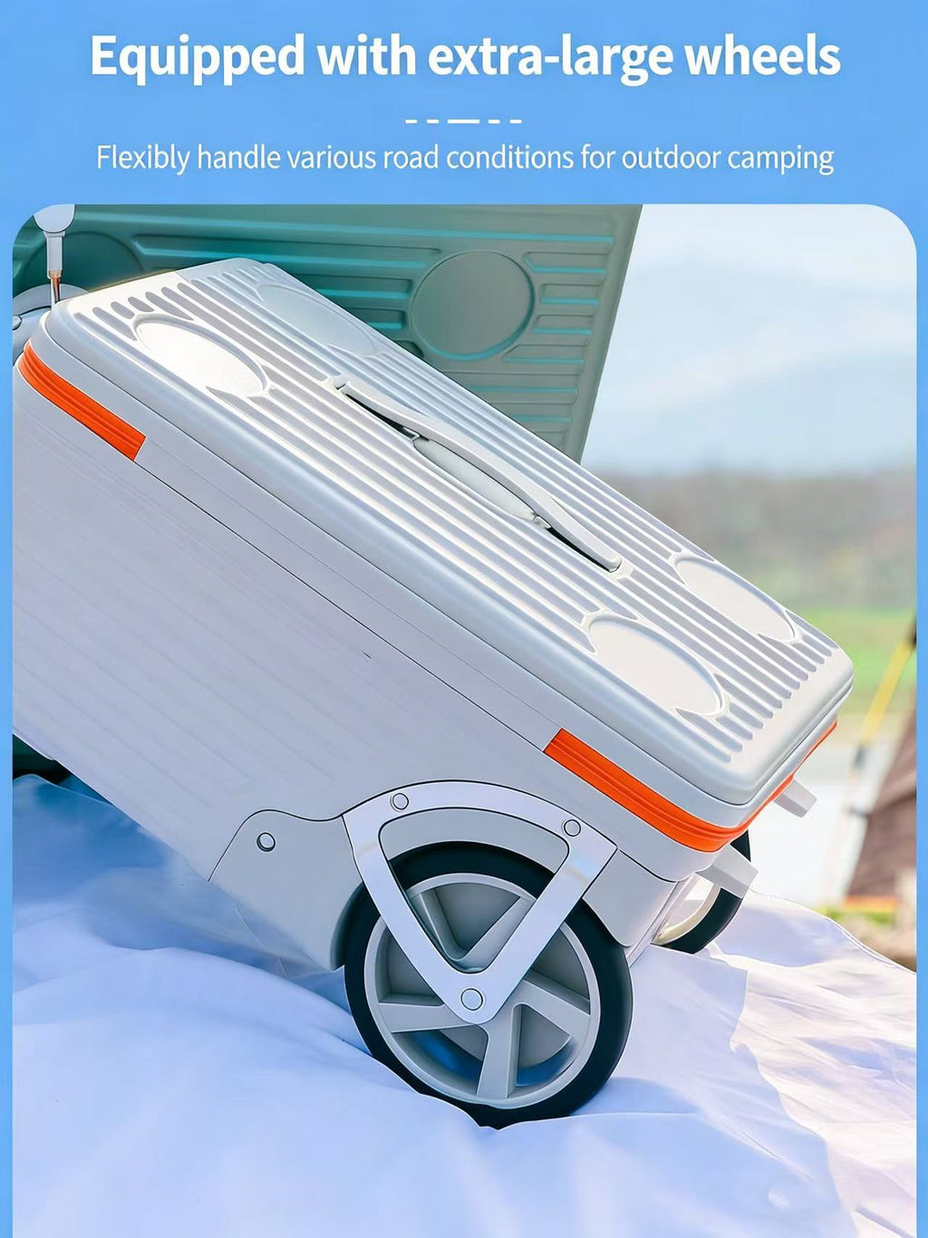 PC Material Large Wheel Luggage, 20 Inches, 24 Inches, TSA Lock, Folding Cup Holder, Outdoor Travel Luggage With Phone Holder And USB Port, Portable Rolling Luggage