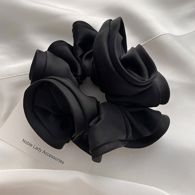 French Retro Satin Hair Ring Women's