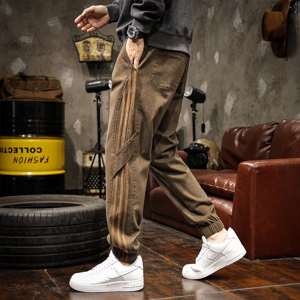 Mens Loose Fit Trendy AnkleTightening Pants