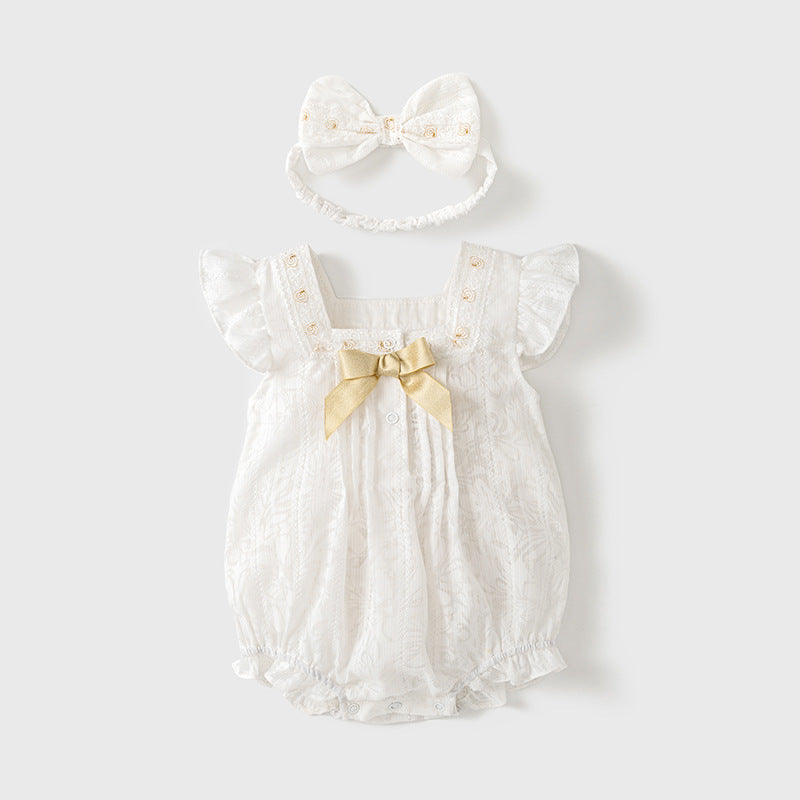 Short sleeved jumpsuit baby clothes