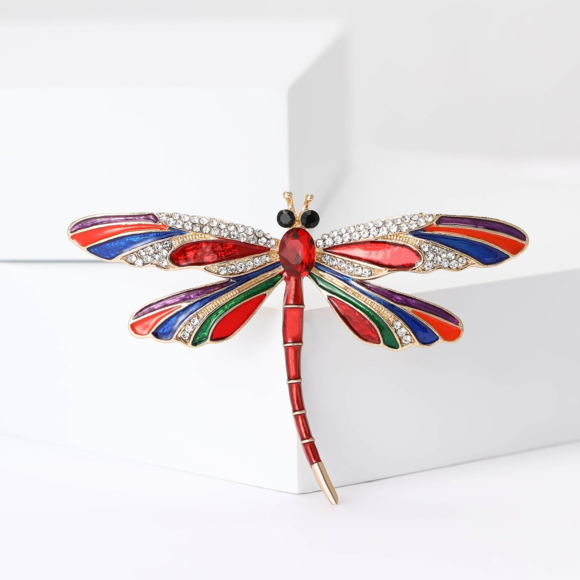 Creative Alloy Enamel Dragonfly Brooch For Women