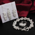 Grape Bracelet Necklace Earring Ring Set Of 4