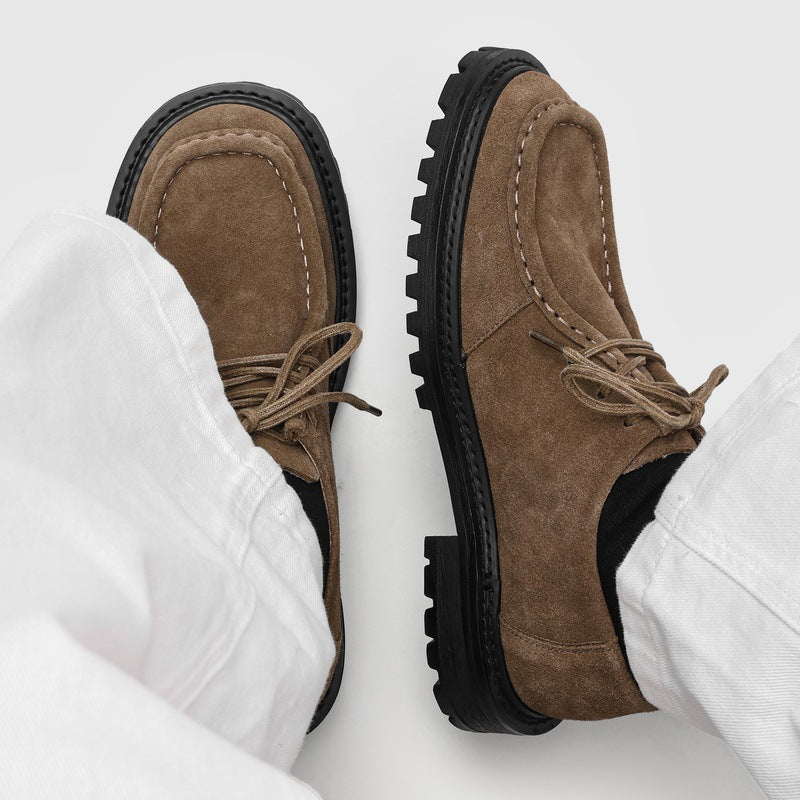 Retro Thick-soled Lace-up Casual Shoes
