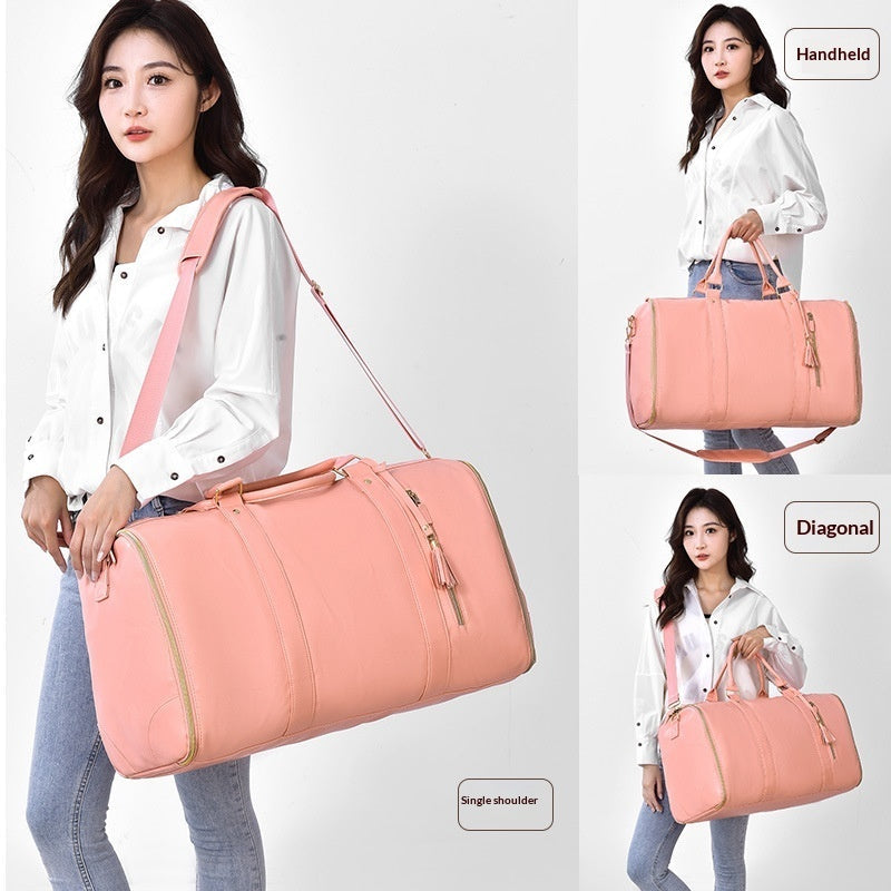 Ladies' Folding Suit Travel Bag PU Hand Luggage