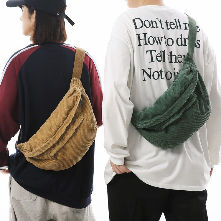 Corduroy Canvas Bag Large-capacity Casual Shoulder And Crossbody Bag