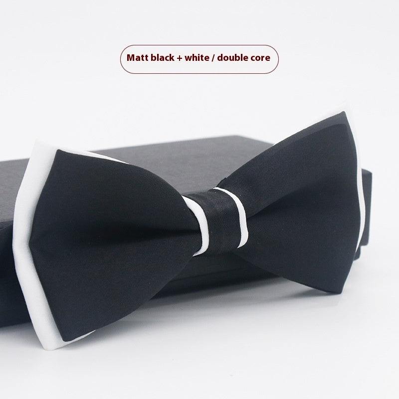 Men's Solid Color Formal Wear Wedding Business Casual Groom Groomsman Bow Tie