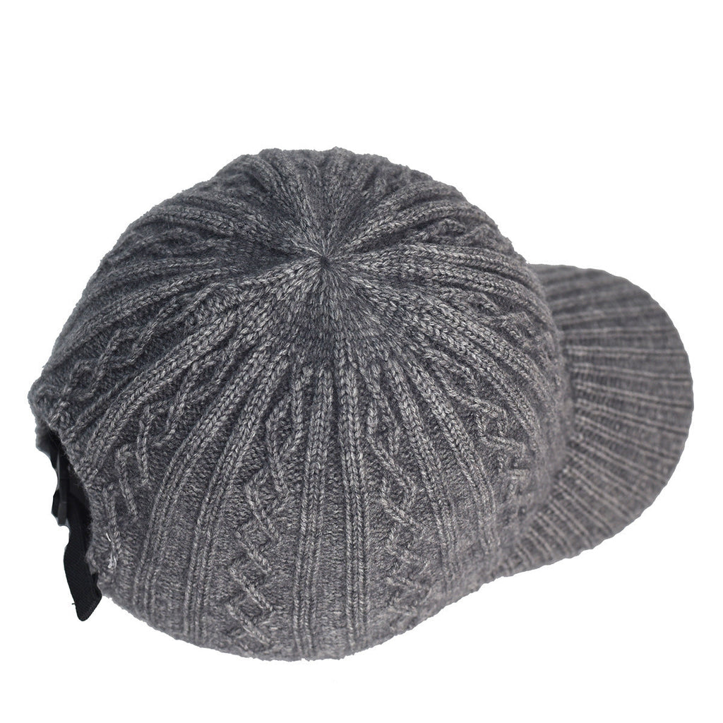 Wool Baseball Cap Korean Warm Solid Color