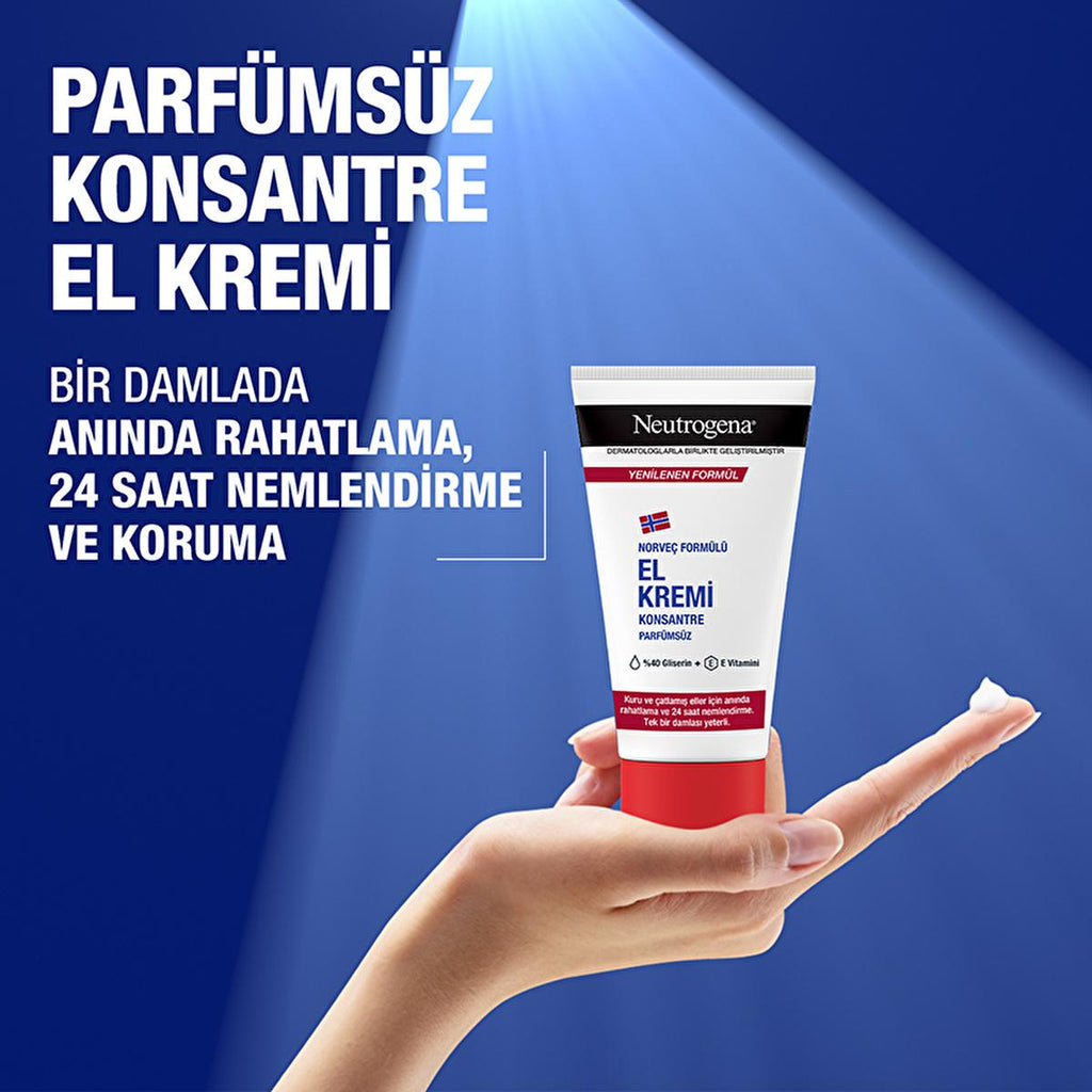 Neutrogena Norwegian Formula Hand Cream - Fragrance-Free, 24-Hour Moisturization for Dry Hands