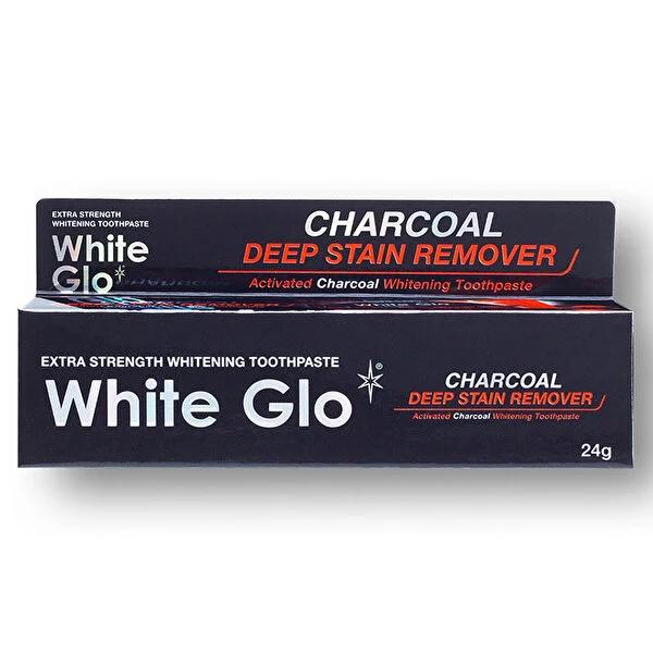 White Glo Activated Charcoal Toothpaste for Teeth Whitening & Stain Removal - 24g