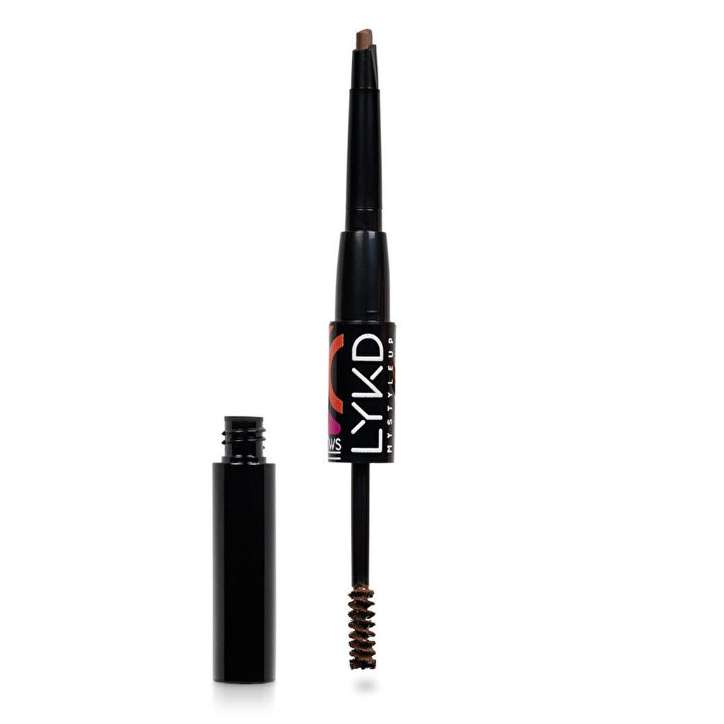 LYKD Double Sided Brow Kit Blonde 301 - Dual-Ended Brow Pencil and Mascara for Natural-Looking Eyebrows