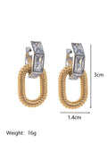 Stainless Steel Fashionable Gold-plated Earrings For Women