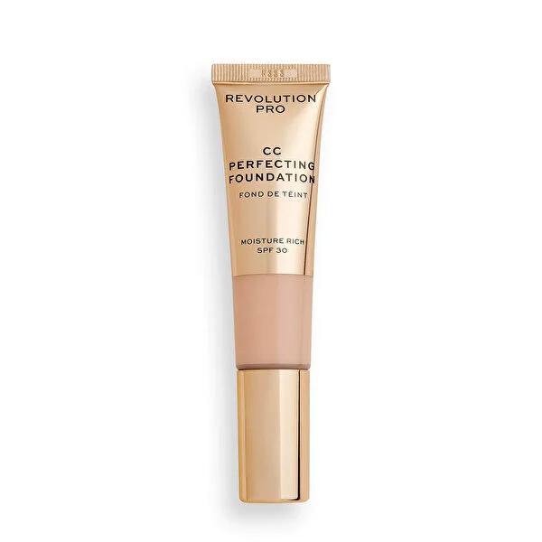 Revolution Pro Foundation CC Cream SPF 30 - Anti-Aging, Moisturizing, Hyaluronic Acid & Collagen for Dry & Combination Skin
