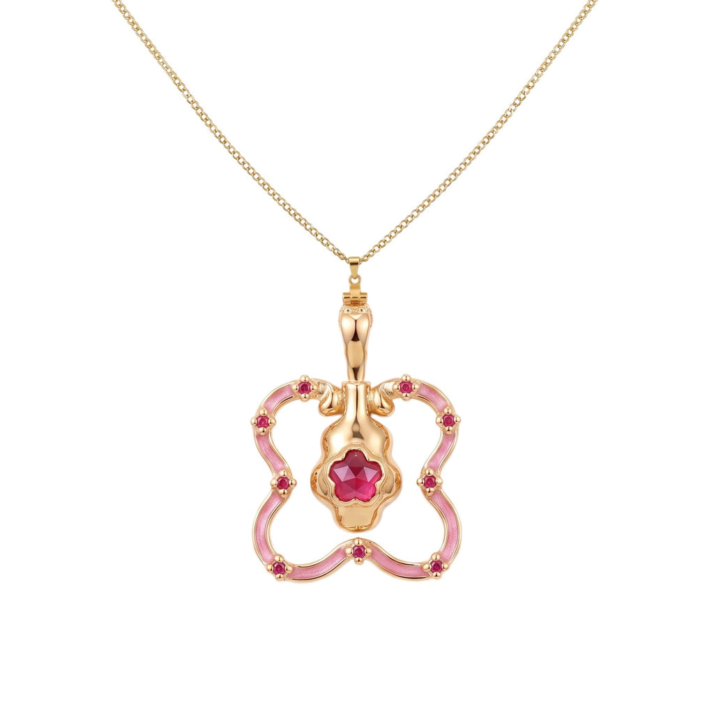 Creative Colorful Quicksand Bottle Zircon-Inlaid Necklace