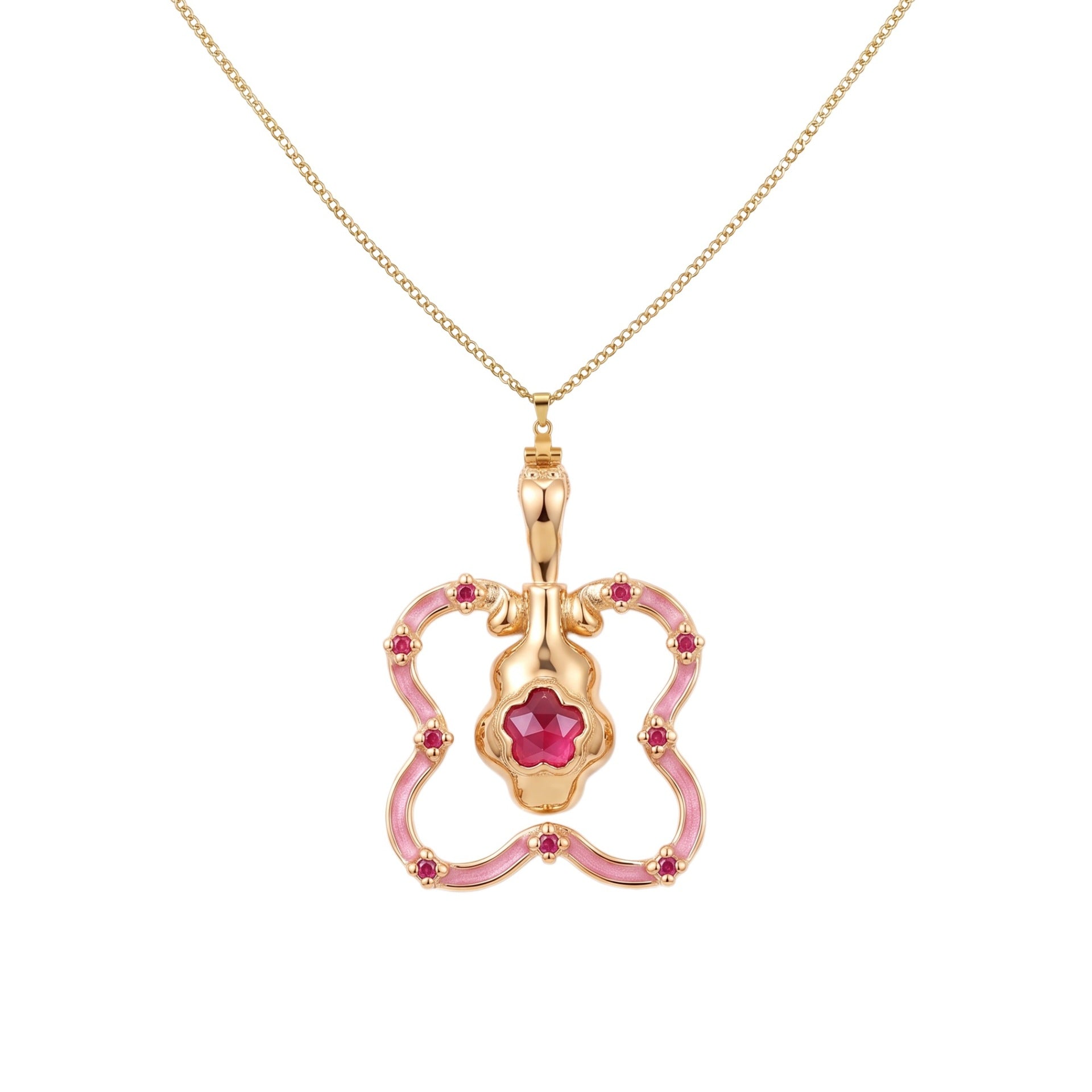 Creative Colorful Quicksand Bottle Zircon-Inlaid Necklace