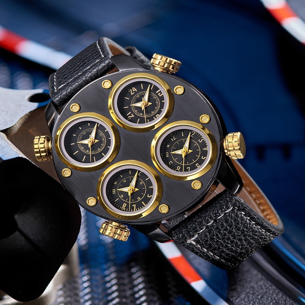 Mens Large-dial Quartz Watch