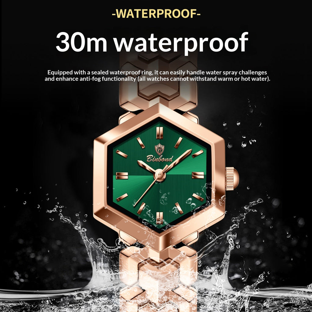 Women's Octagonal Waterproof Quartz Simple Watch