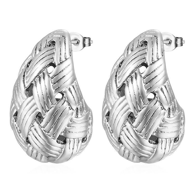 Women's Fashion Stainless Steel Droplet Earrings