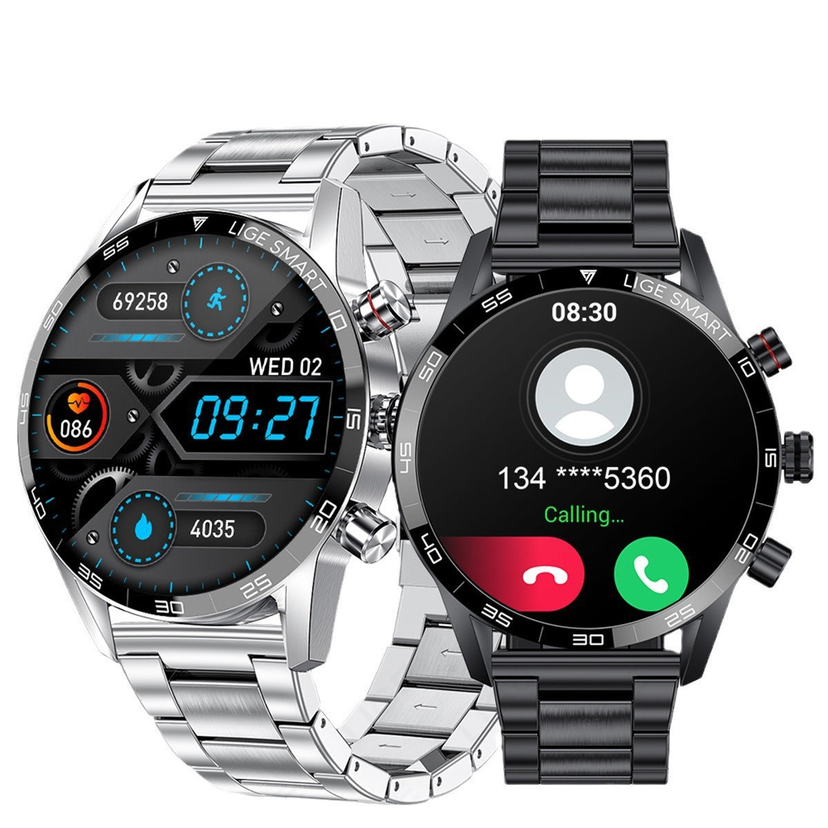 Multifunctional Bluetooth Smartwatch For Men With Blood Pressure And Heart Rate Monitoring
