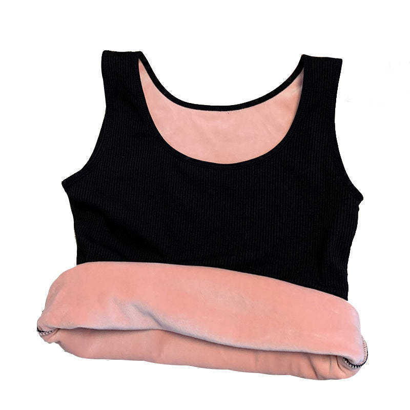Womens Padded Thermal Figure-hugging Base Layer In A Solid Color