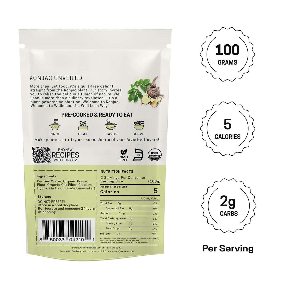 Konjac Rice Keto Pasta   12 Pack   Low Carb Keto Plant Based 100%   USDA Organic Premium Konjac Shirataki Rice   Carb Free