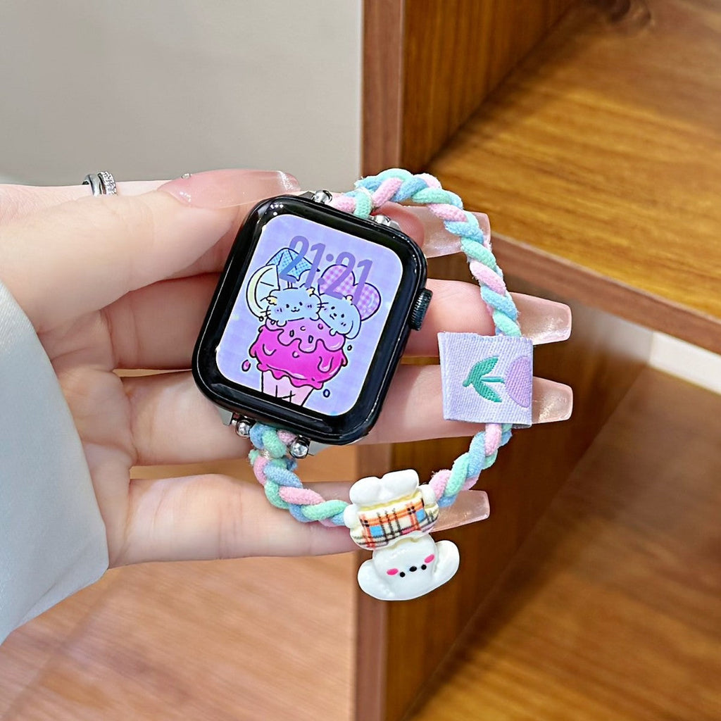 Creative Knitted Cartoon Hair Tie Watch Strap