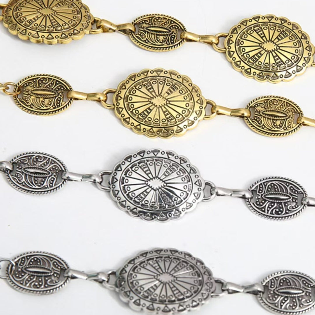 European And American High Sense Fashion Metal Waist Chain