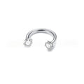 Piercing Jewelry Round Double-Zircon Nose Ring