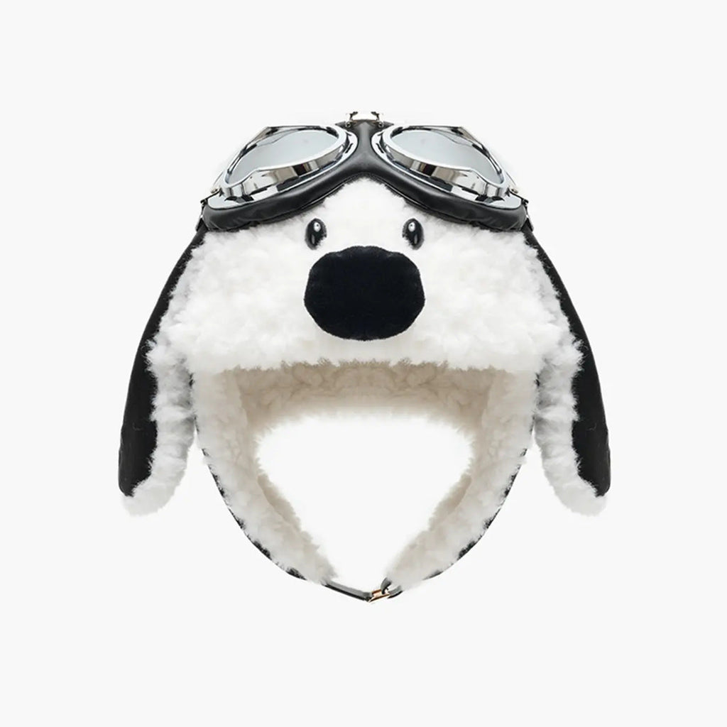 Fleece-Lined Warm, Cold-Weather Ear-Protecting Outdoor Skiing Aviator Glasses And Lei Feng Hat
