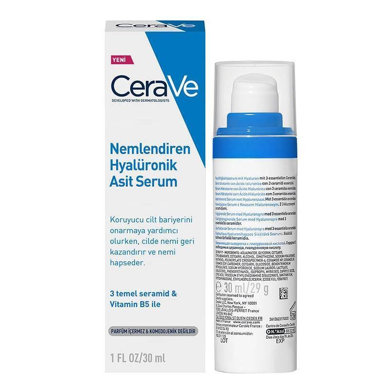 Cerave Hyaluronic Acid Serum 30ml - Hydrating, Non-comedogenic Skincare for Dry Skin