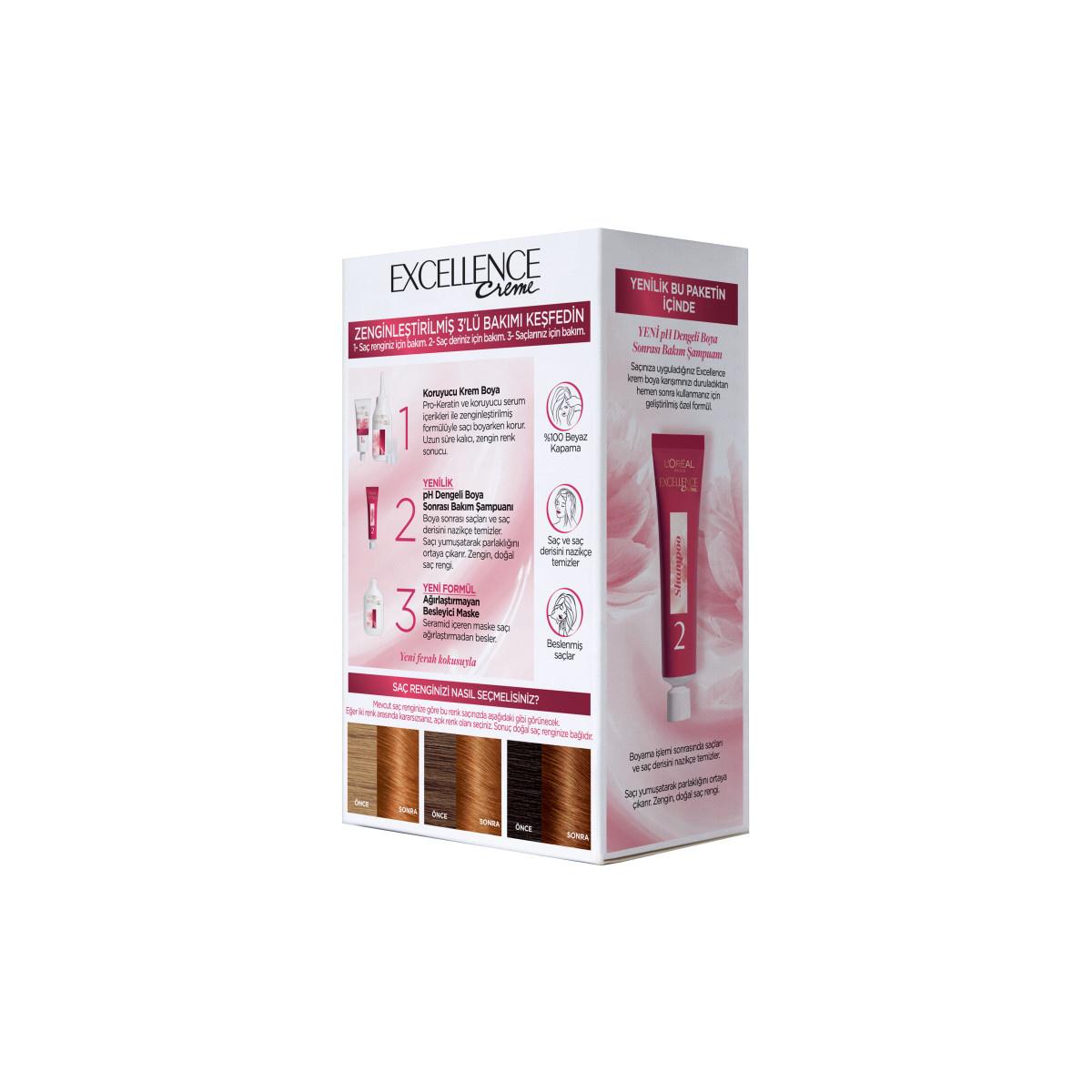 L'Oreal Paris Excellence Creme 7.43: Sultan Copper Hair Dye - 100% Gray Coverage, Long Lasting Color, Pro-Keratin & Ceramide for Hair Protection