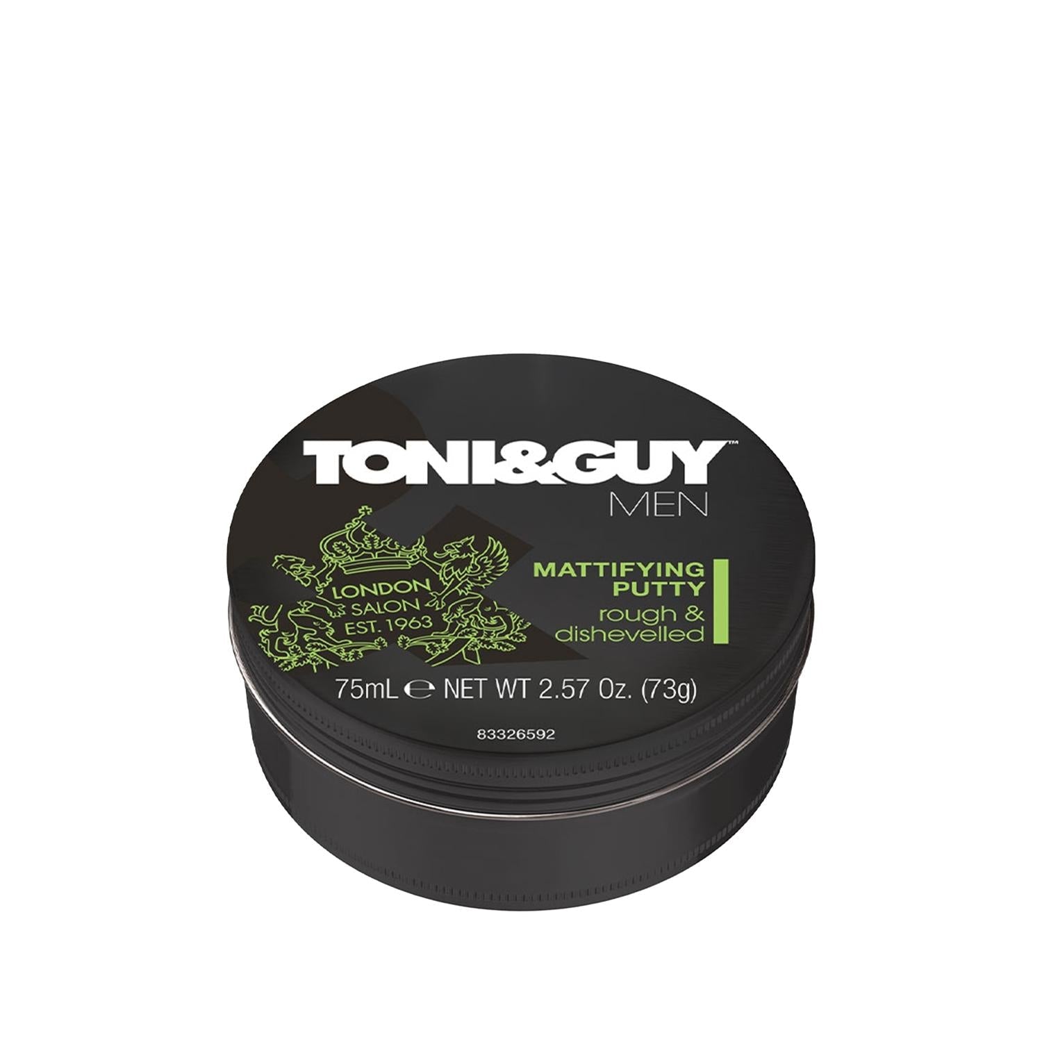 Toni & Guy Men's Hair Styling Putty: Strong Hold, Matte Finish - Texturizing Wax for Modern Styles