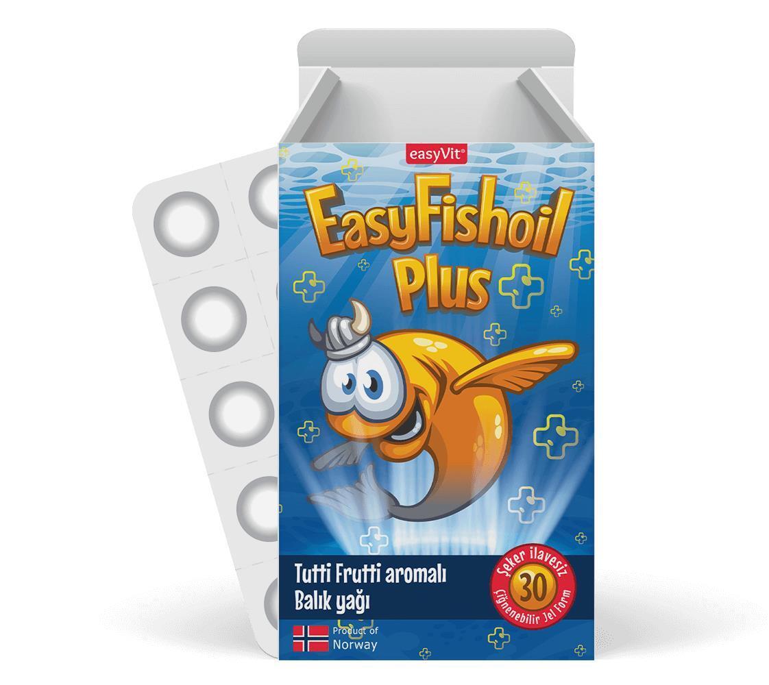 EasyFishoil Plus: Chewable Omega-3 Fish Oil for Kids - Tutti Frutti Flavor, EPA & DHA - Easy to Take Fish Oil