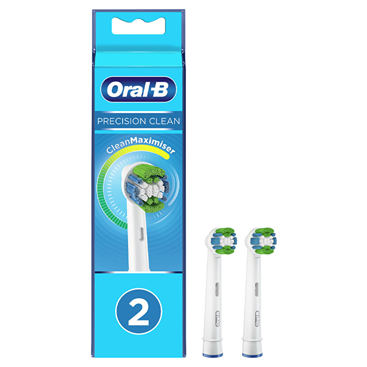 Oral-B Replacement Brush Heads Precision Clean - 2 Pack | Dental Care