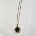 Roman Pattern Black Shell Pendant