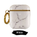 Compatible with Apple, Plating TPU Marble Pattern Soft Shell AirPods Cover