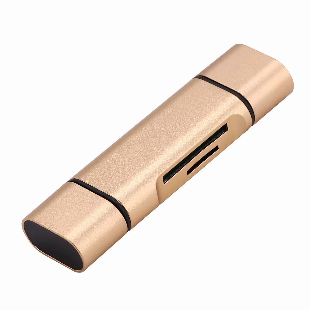 Compact Micro Type-C Triad USB Card Reader