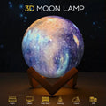 3D LED Galaxy Moon Lamp