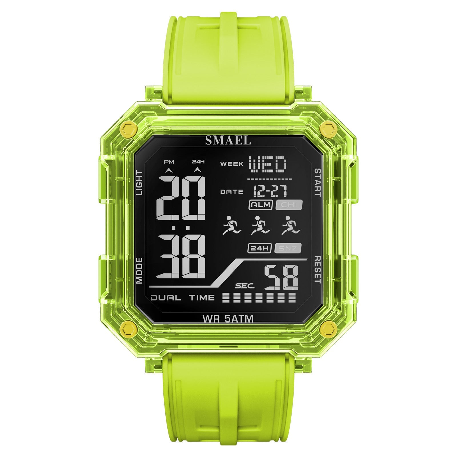 Casual Fashionable Stopwatch Alarm Sports Watch For Students