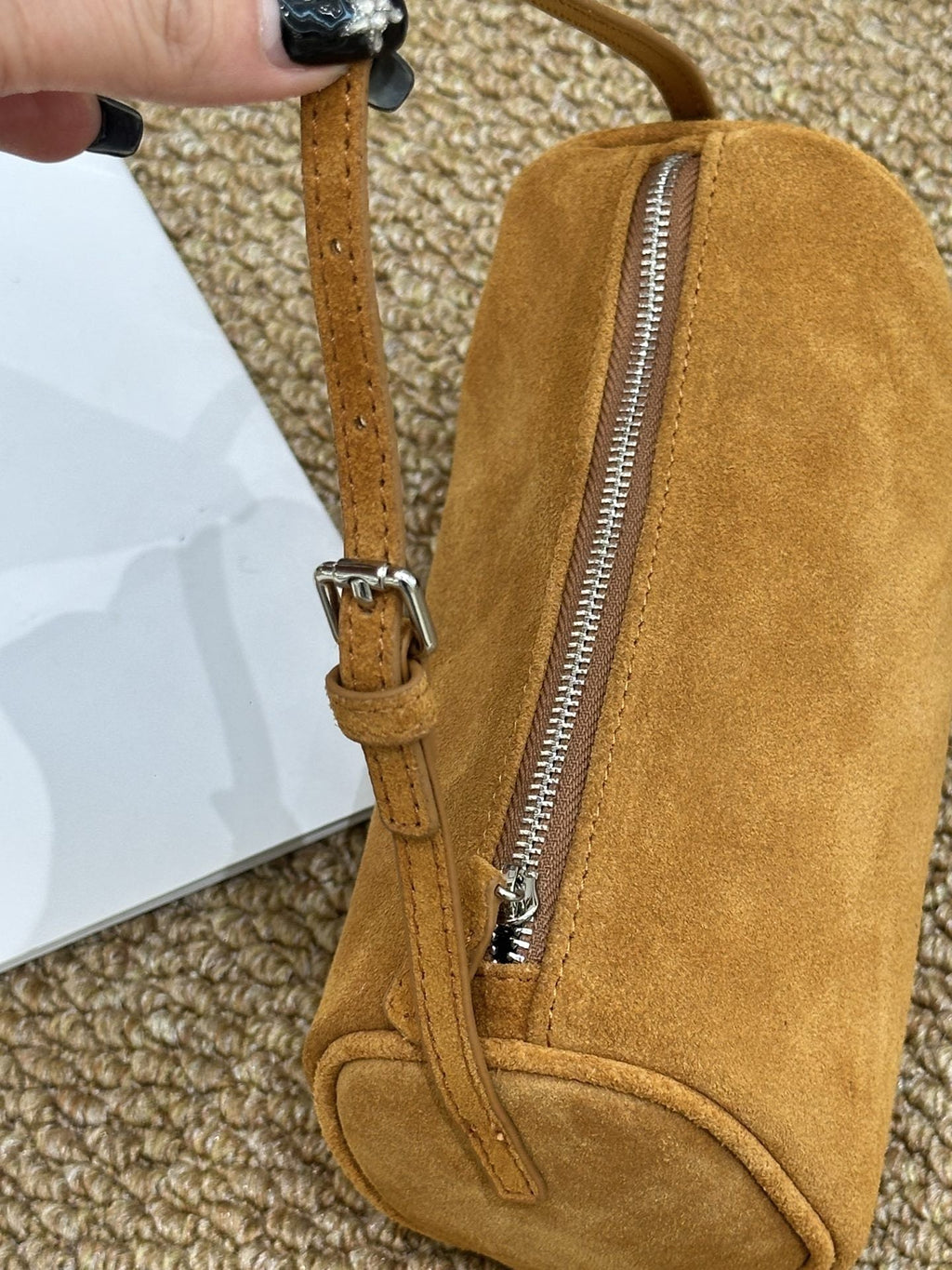 Retro Matte Cowhide Small Bag New Autumn And Winter Versatile Elegant Pencil Case Bag High-End Casual Genuine Leather Handbag